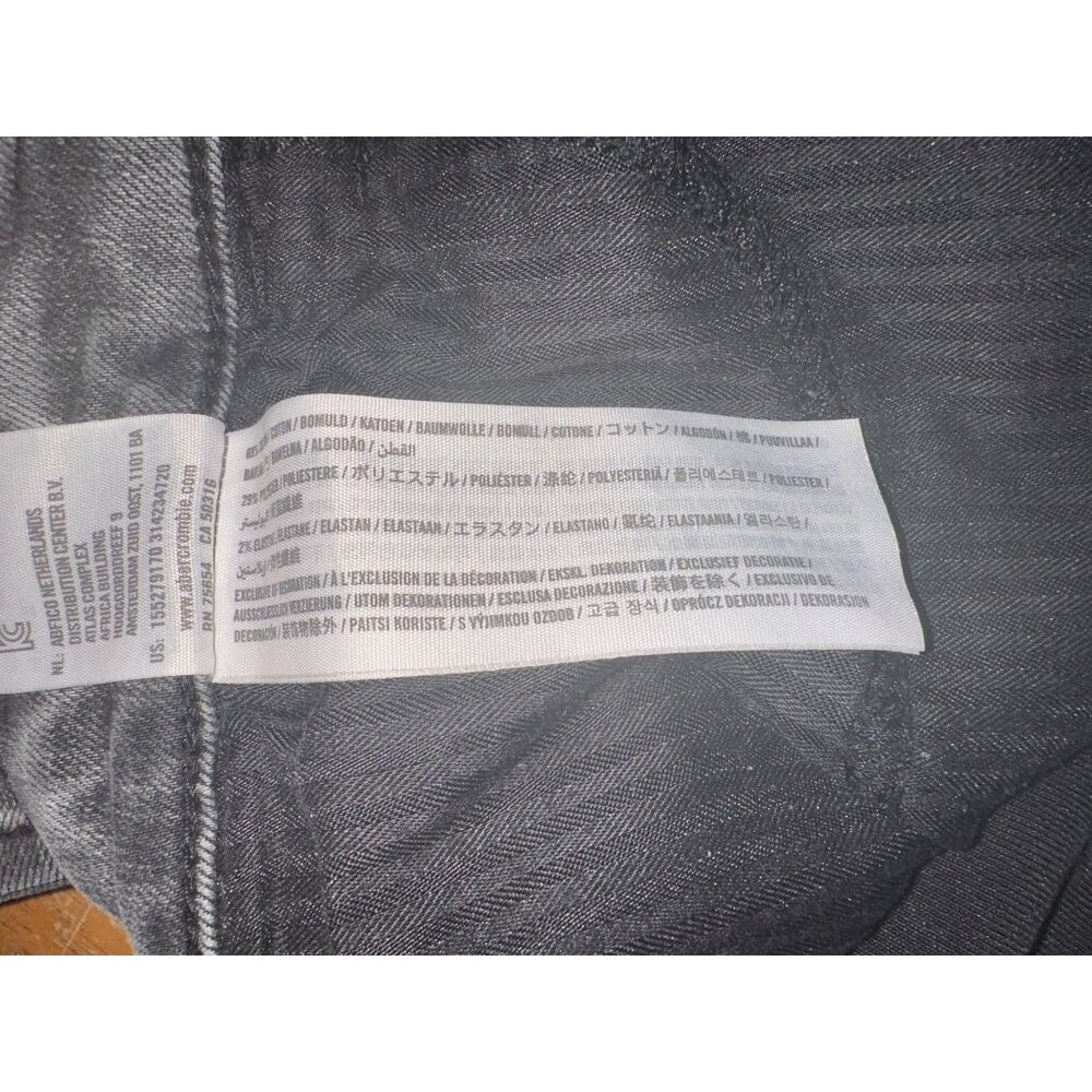 Abercrombie Fitch 26 Harper Super Skinny Jeans Gray Washed Stretch Denim - Picture 7 of 8